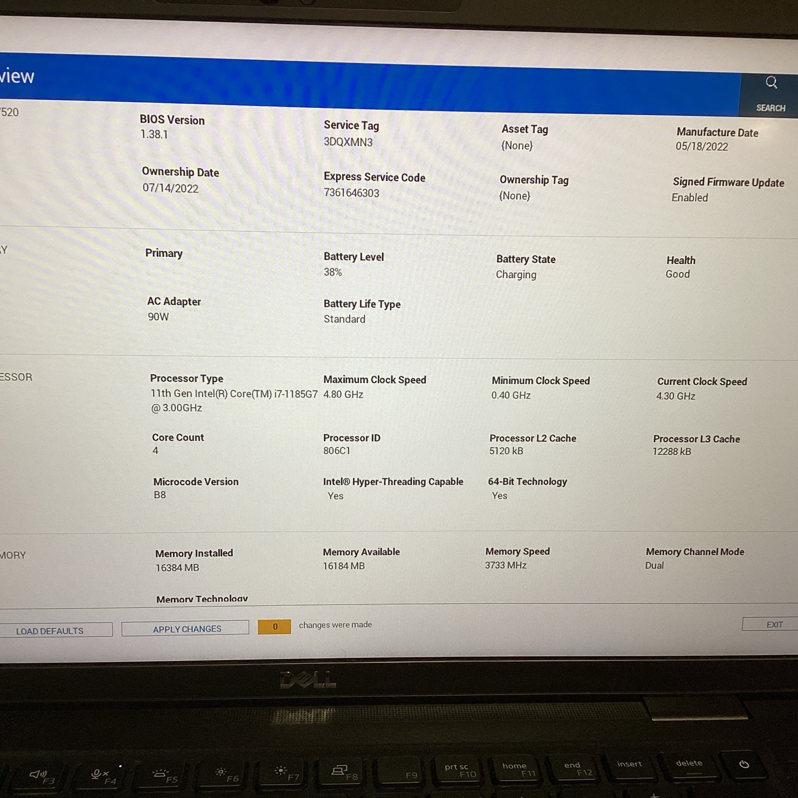Lot 3Dell Latitude 7520 i7-1185G7@3.00GHz | 256GB SSD | 16GB RAM | No OS/CHARGER