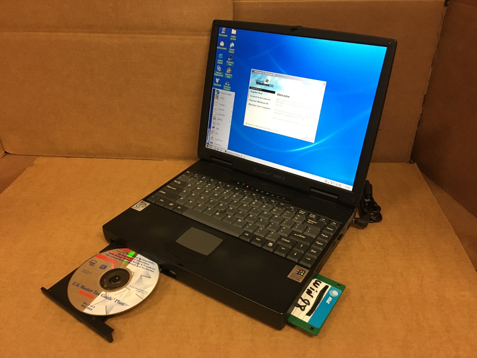 Micron Electronics Laptop Transport Trek 2 AGP 10GB HDD windows 98 ATI RAGE
