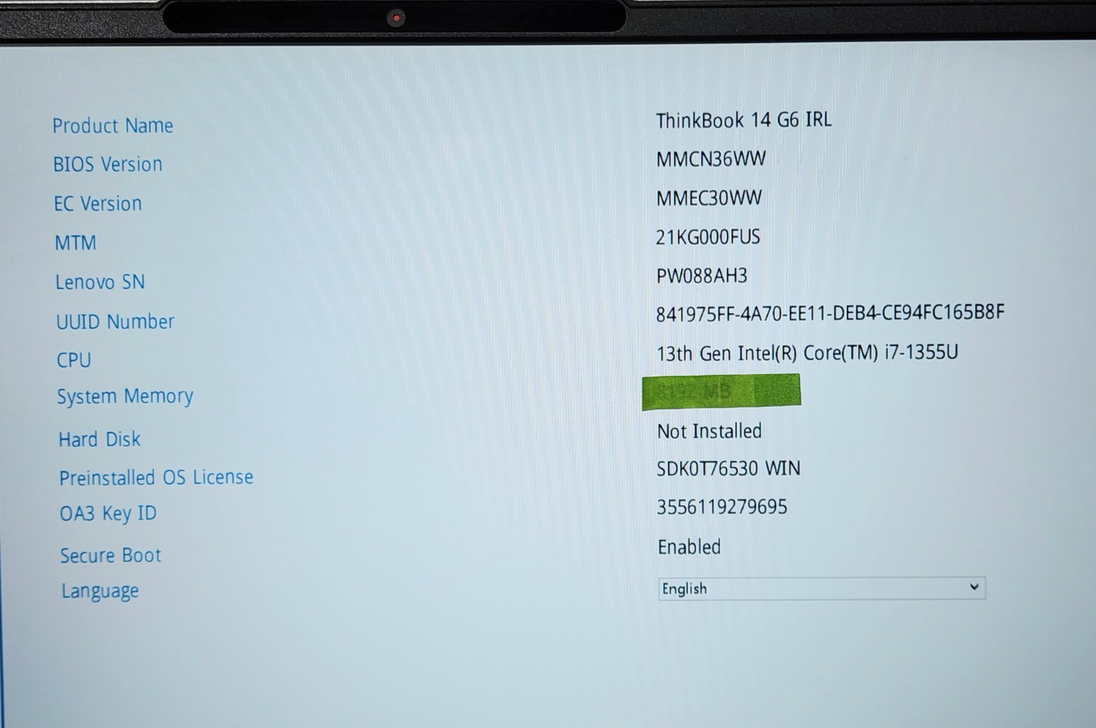 Lot of 4 Lenovo ThinkBook 14 G6 IRL 14″Touchscreen Ultra i7-1355U(NO RAM,SSD,AC)