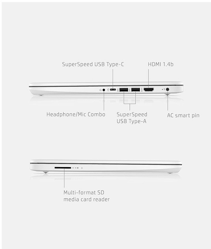 HP – 14″ Laptop – Intel Processor N150 – 4GB Memory – 128GB UFS storage
