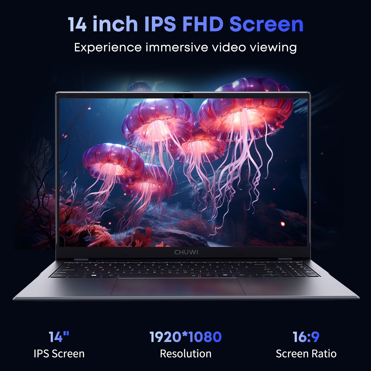 CHUWI GemiBook XPro 14.1″ Windows 11 Laptop, Intel N100, 8/16GB RAM, 256/512 SSD