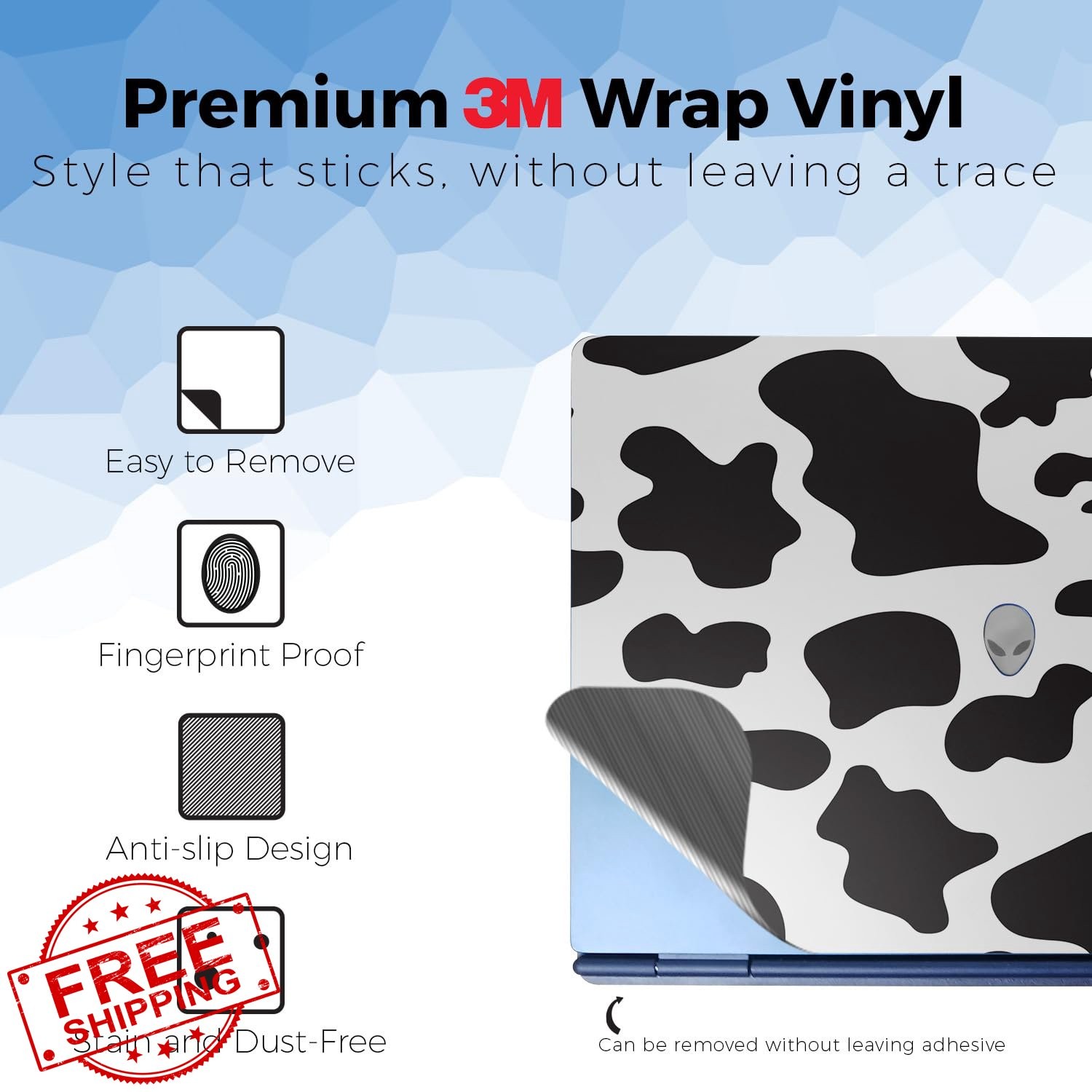 Vision Signs Alienware 16/16X Aurora Cow Print Skin