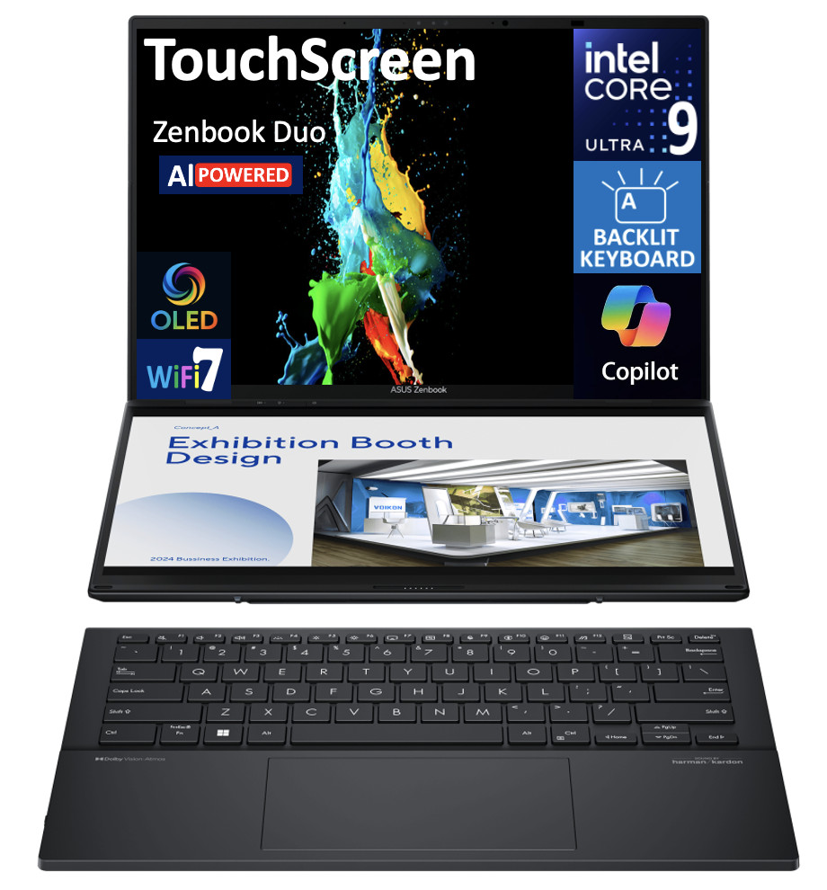 ASUS Zenbook DUO 14.0″ 1920 x 1200 Ultra 9 285H 32GB RAM 2TB SSD Windows 11 Home
