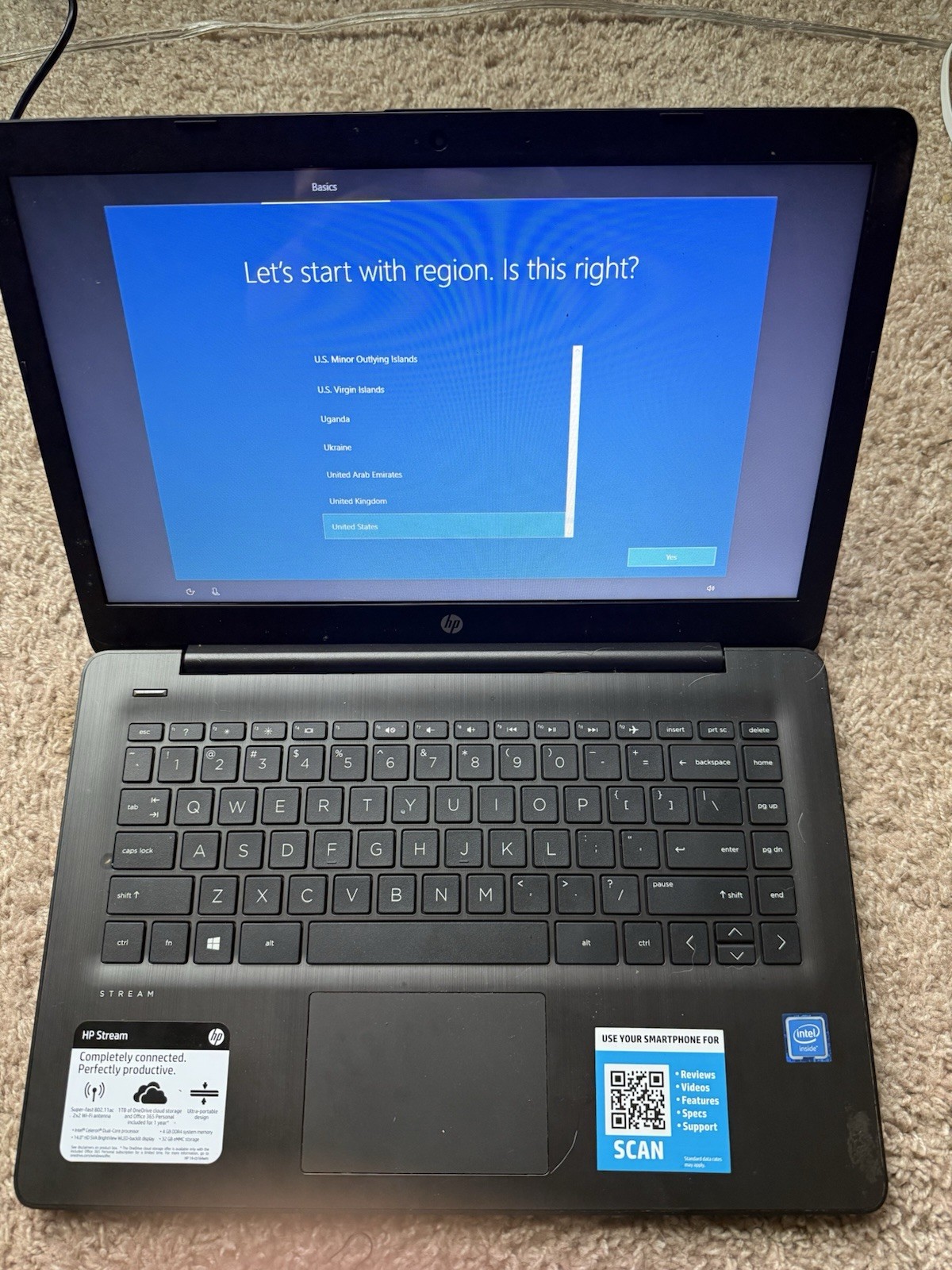 HP Labtop Windows 10 Navy Blue
