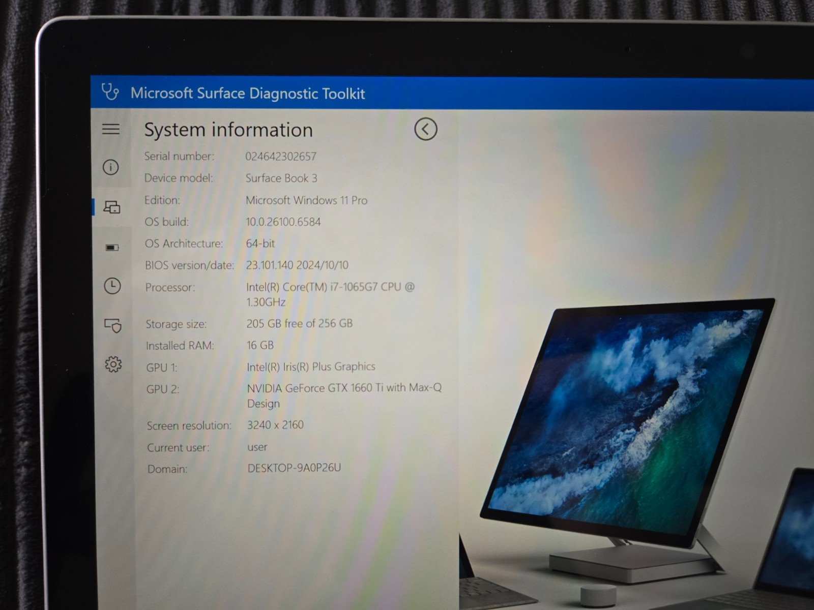Microsoft Surface Book 3 15″ (256GB SSD, Intel i7-1065G7 GTX 1660 Ti 16GB RAM)