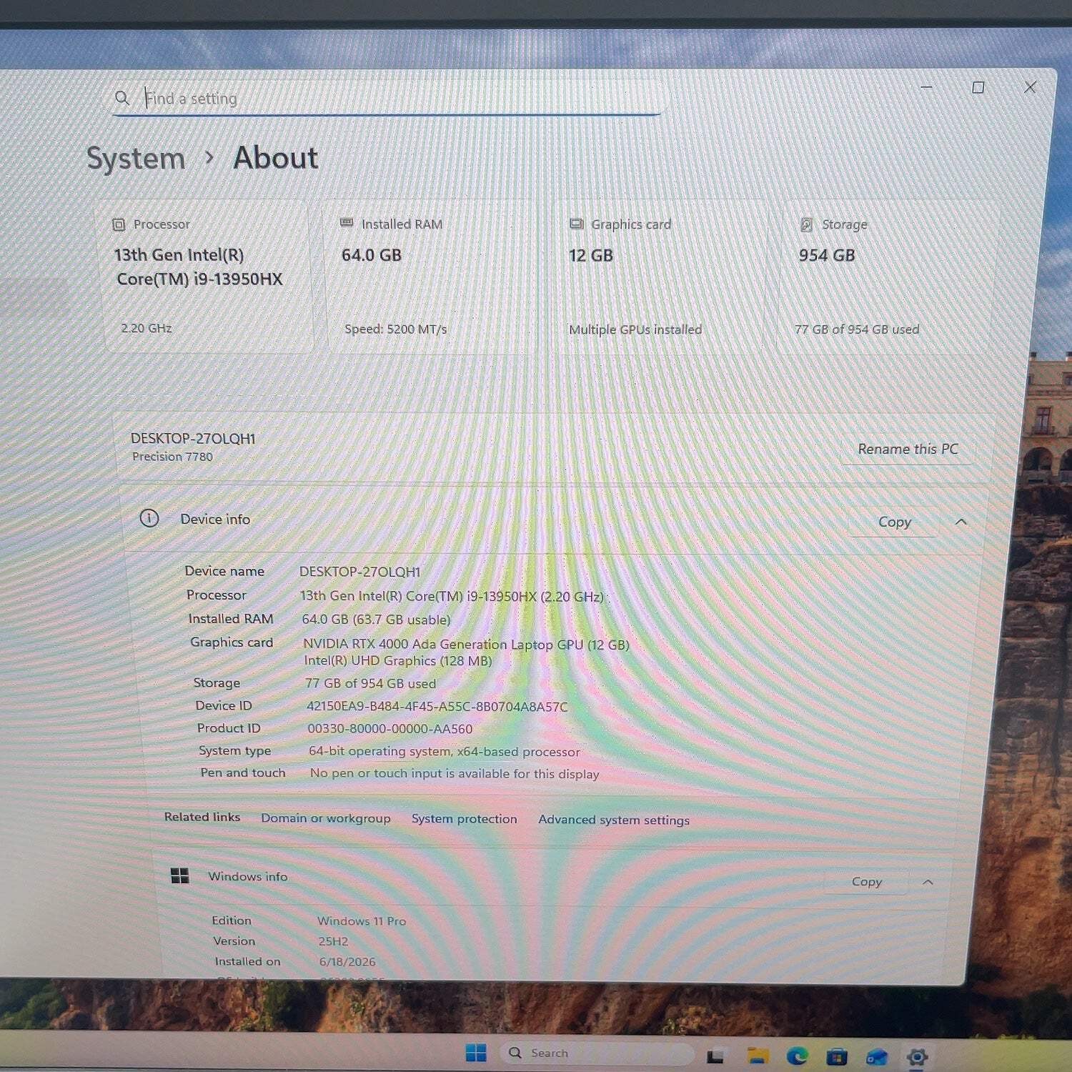 Dell Precision 7780 17.3″ i9-13950HX 2.2GHz 64GB RAM 1TB SSD Quadro RTX 4000 Ada