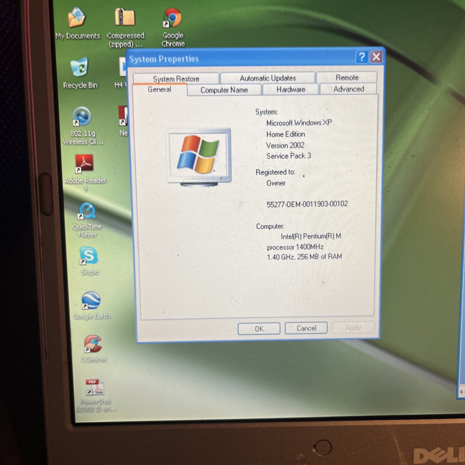 Vintage Dell Inspiron 8600 Laptop Pentium M 1.4GHz 256MB 40GB WinXP 15.4″ Works
