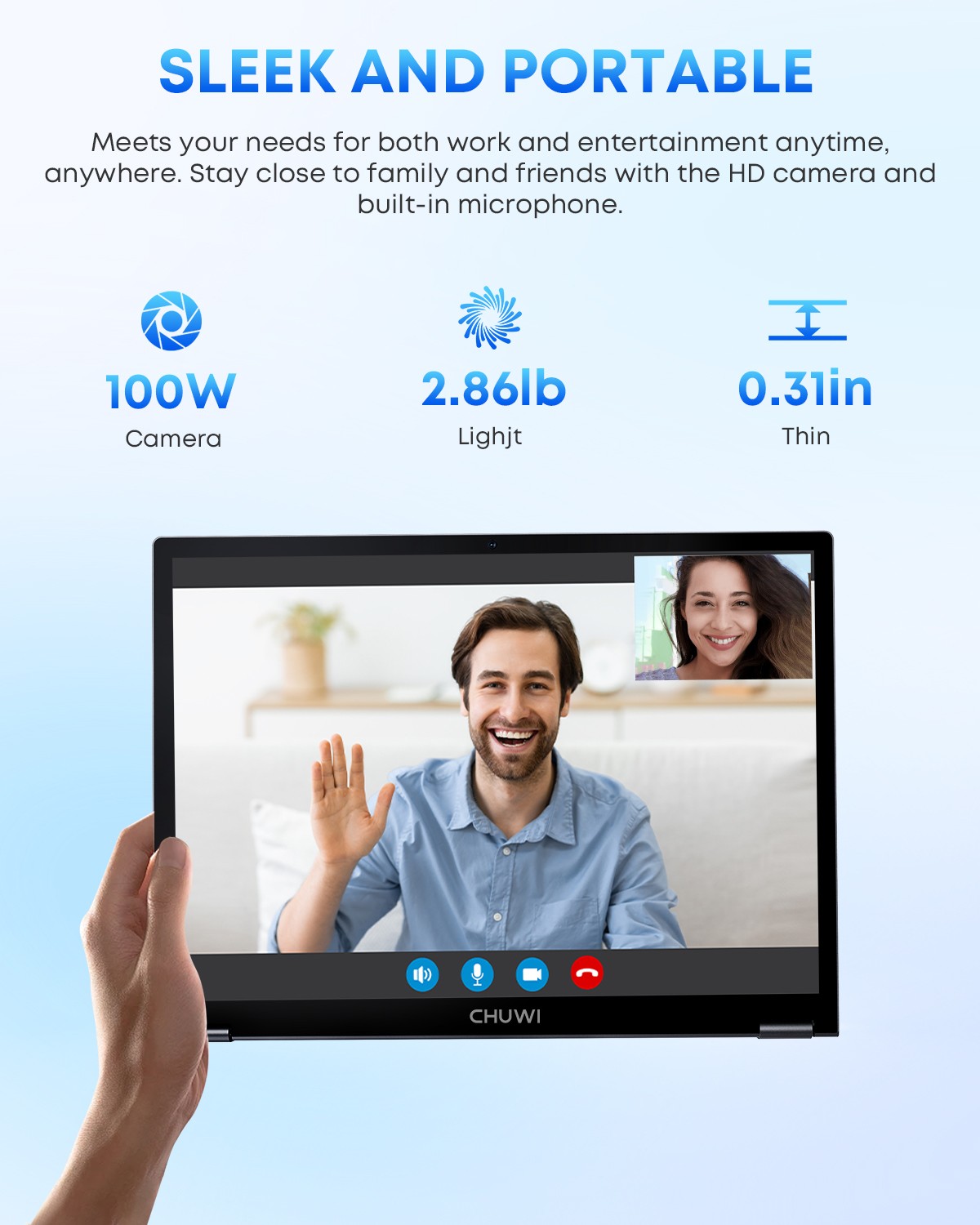 CHUWI 2-in-1 Laptop Freebook 13.4 inch TouchScreen Intel N150 16GB/512GB Win 11