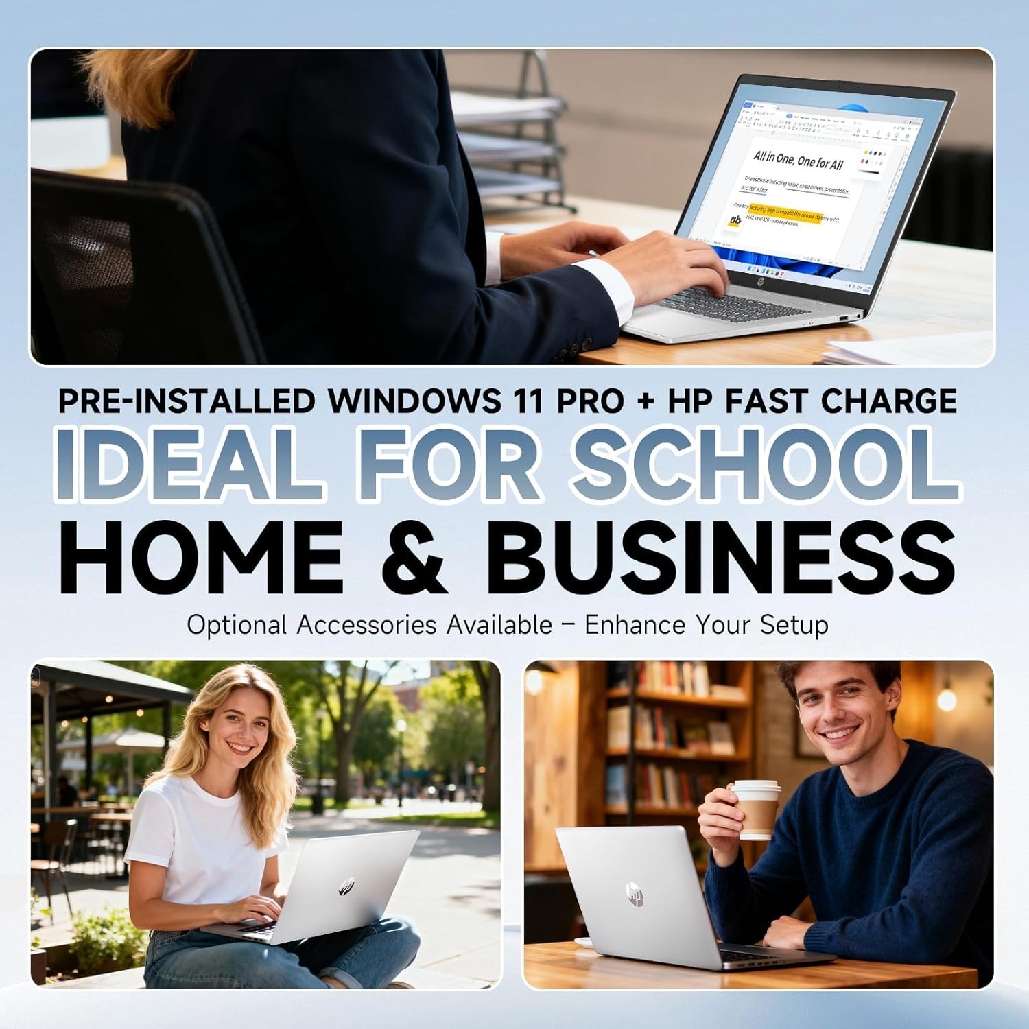 HP 15.6″ FHD Touchscreen Laptop, Core i7-1355U, 32GB RAM+ 1TB SSD, Win11 Pro
