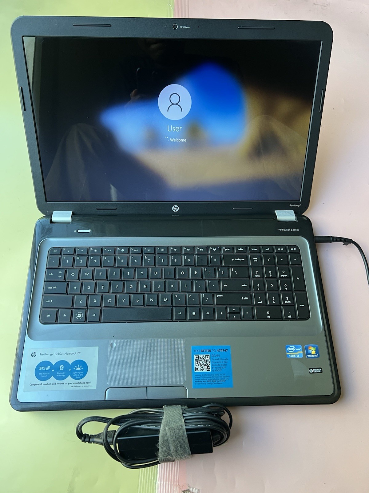17″ HP Pavilion g7-1310us Core i3-2350M 8GB 128GB SSD WEBCAM BLUETOOTH 1600×900