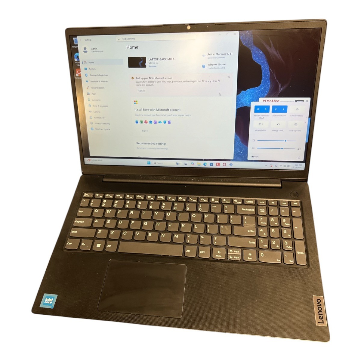 LENOVO V15 G2 15” CELE 1.1GHZ 8GB 128GB WIN 11 (OE) (PSH043857)
