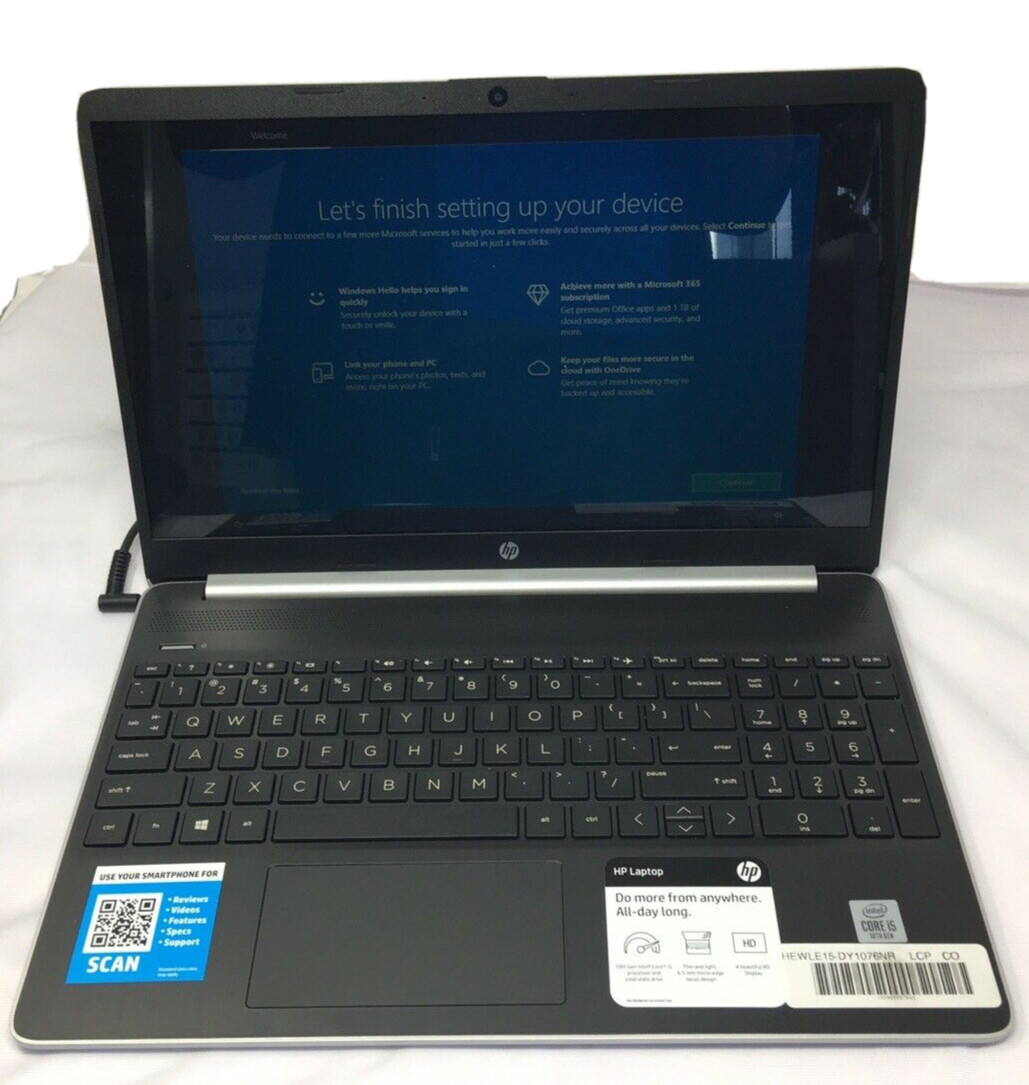 Laptop Hp 15-DY1076NR 15.6 in Intel Core i5-1035G1 8GB 256GB SSD Windows 10