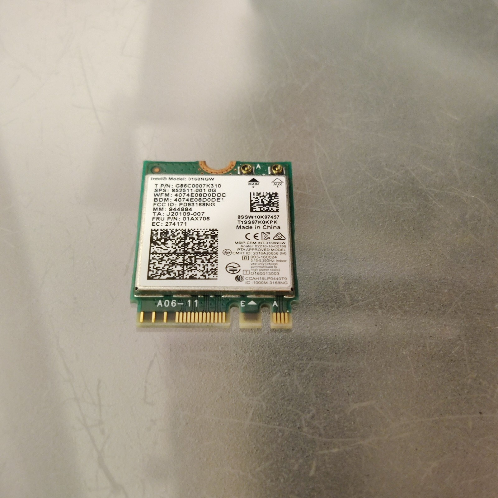 ACER A315-51 31 53 51 54 A515 WIFI CARD COMBO WIFI+BT DUAL G86C0007K310 NGFF