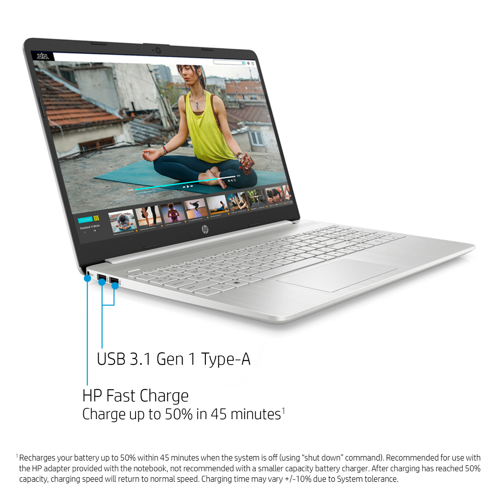HP 15.6″ HD Laptop Intel 10th Gen i3-1005G1 4GB RAM 128GB SSD Windows 10 Home