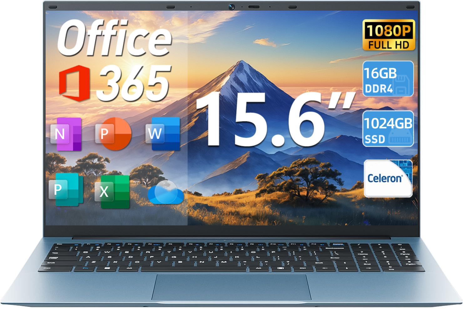 NEW SGIN 15.6″ Laptop Win11 PRO 16GB RAM 1TB SSD Intel N5100 WiFi6 RJ45 USB-C
