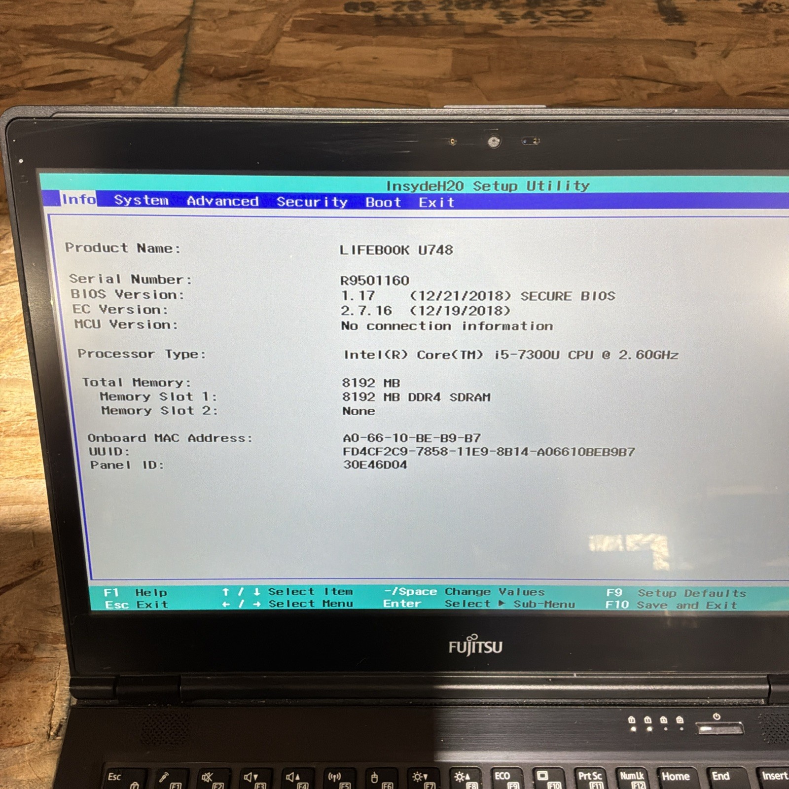 Fujitsu Lifebook U748 14″ FHD i5-8250U 8GB 256GB SSD WIN 11 Touchscreen C323