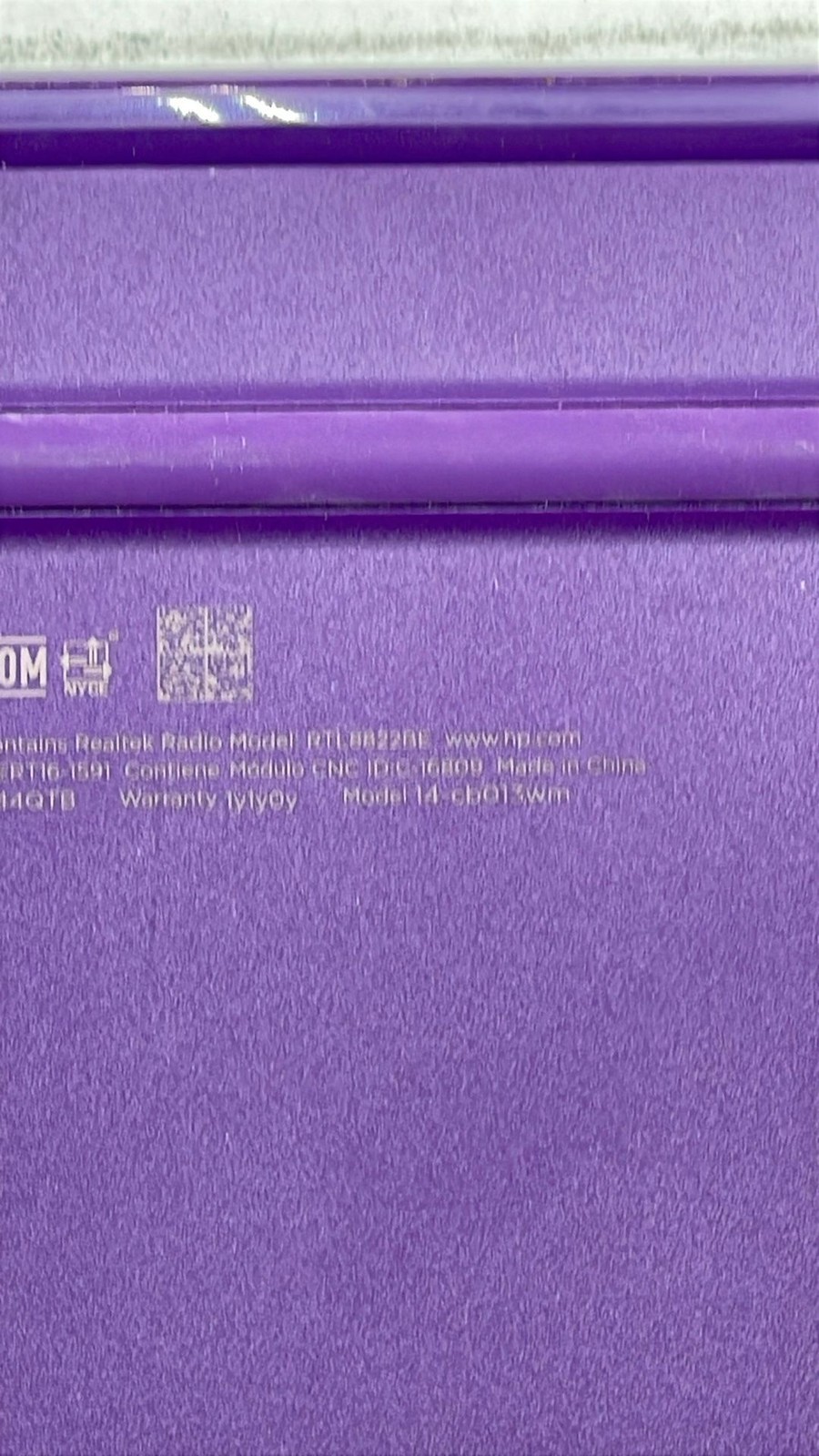 HP Stream 14-cb013wm 4LJ05UA#ABA 14″ Laptop Purple FOR PARTS OR REPAIR
