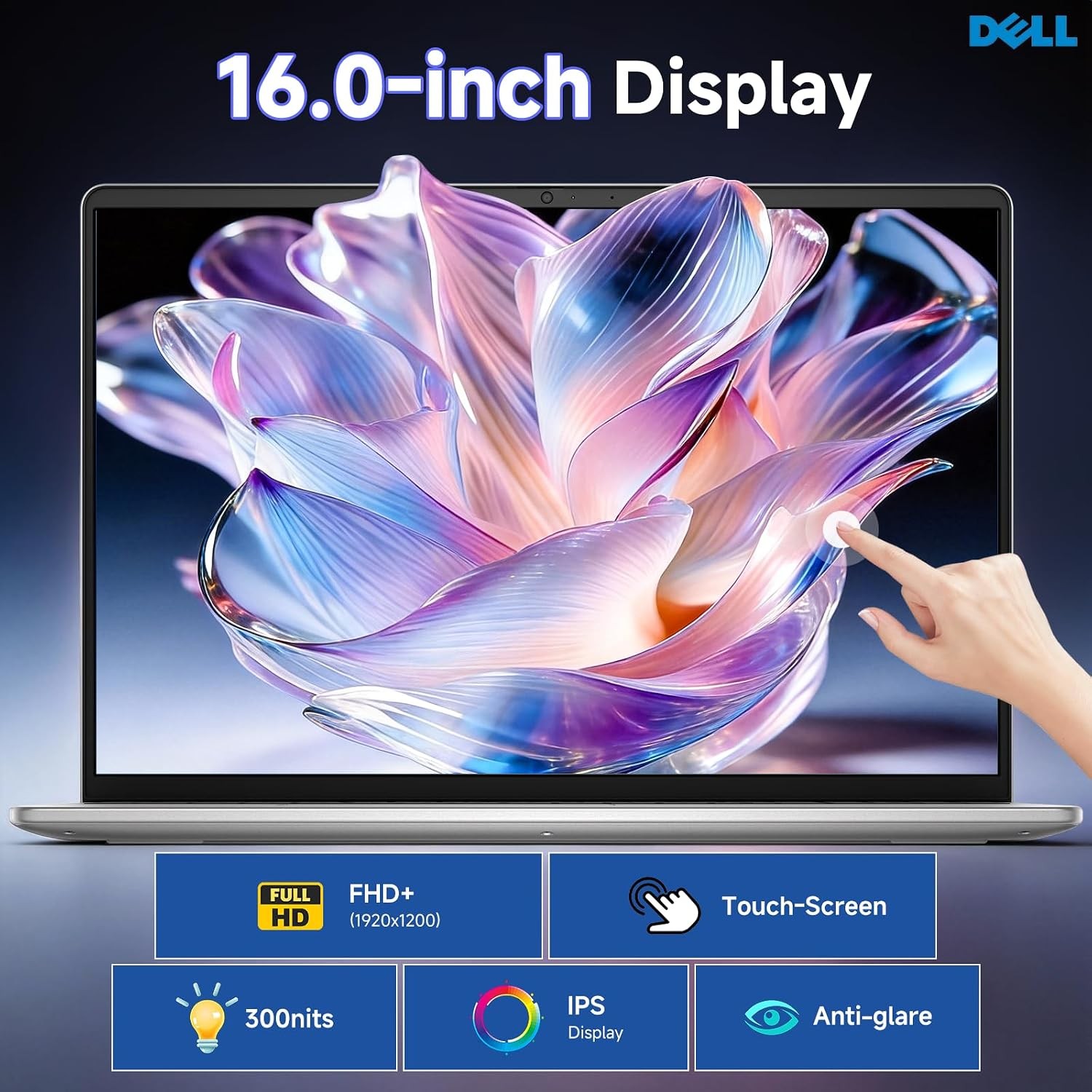 Dell 16 DC16251 FHD+ Touchscreen Laptop, Intel 10-Core Core 7 150U 32 GB 1 TB