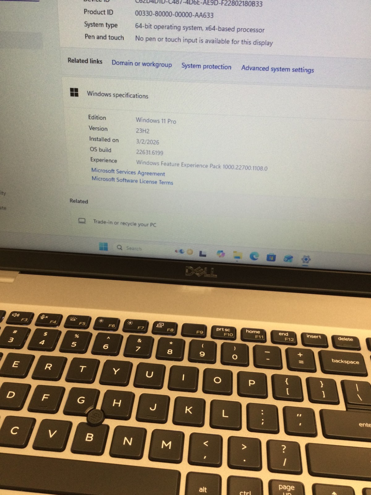 Dell Precision 3550 15.6″ CORE i5-10310U 16GB Ram 128GB SSD 1.70GHZ Win 11 Pro