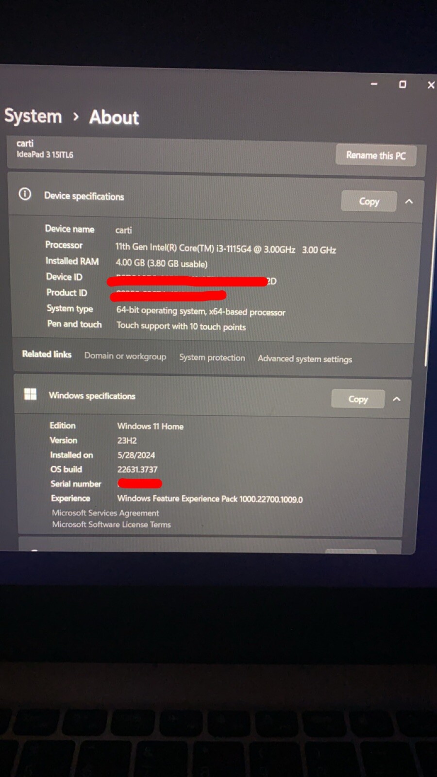 Lenovo IdeaPad 3 15ITL6 15.6