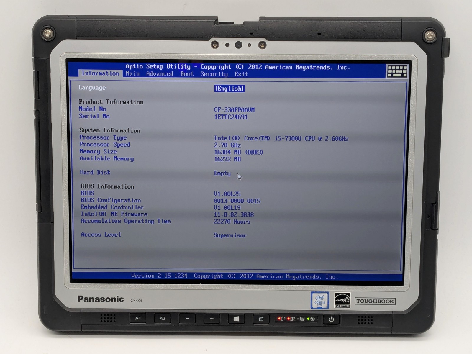 Panasonic Toughbook CF33 MK1 2-in-1 12″ Touch I5-7300U 16GB 4G LTE Stylus *READ*