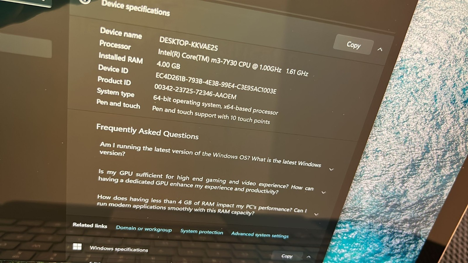 Microsoft Surface Pro 5 1796 12.3″ Core m3-7Y30 4GB RAM 128GB SSD W Keyboard
