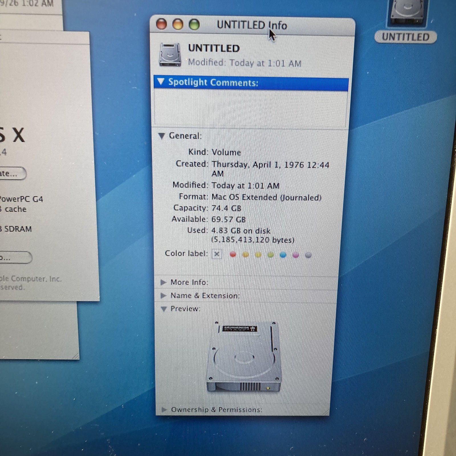 Vintage Apple PowerBook G4 Titanium M5884 Screen Issues Mac OS X 10.4