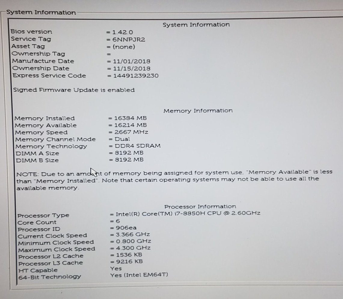 Dell Precision 5530, 15.6″, i7-8850H@2.6GHz, 16GB, 512GB NVMe, Windows 11, No AC