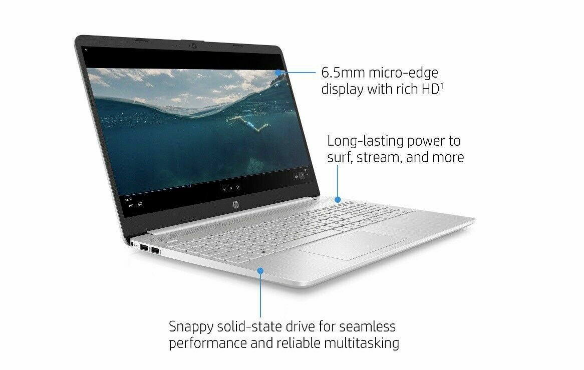 HP 14 HD, i3-1005G1 3.4GHz, 8GB RAM, 256 GB SSD Windows 10 Brand New