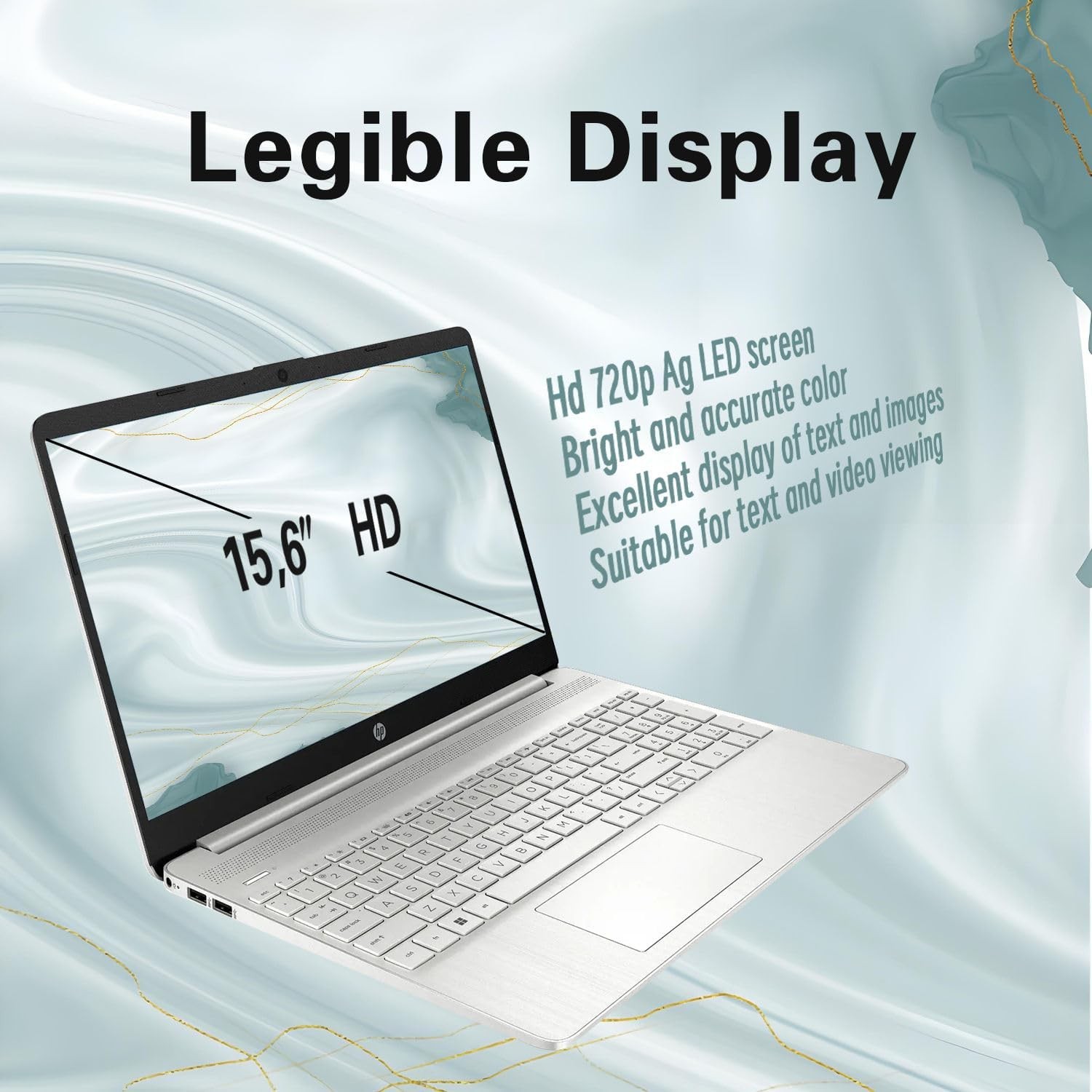 HP Laptop| 15.6″ | 32GB DDR4 RAM | 1TB SSD | Win11 Pro | 720p Cam | WiFi & Bluet