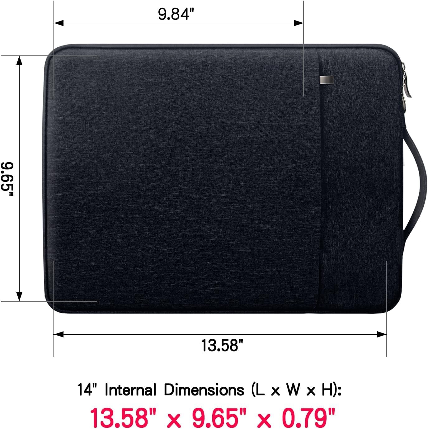 14″ Laptop Sleeve Case for 14 Inch Notebook Computer Chromebook Handbag Black