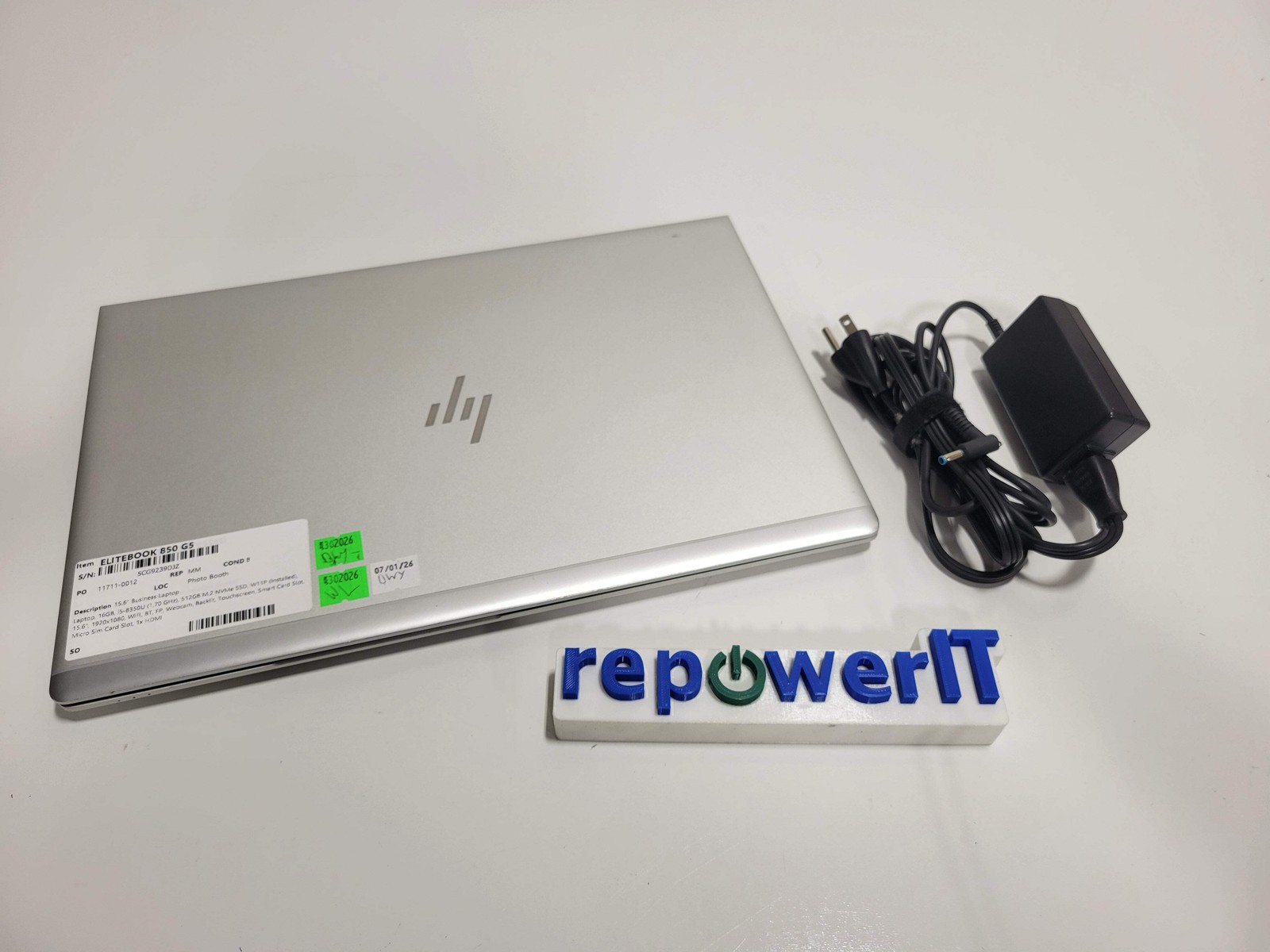 HP Elitebook 850 G5 15.6″ Laptop i5-8350U 1.7GHz 16GB 512GB M.2 NVMe SSD W11P Gr
