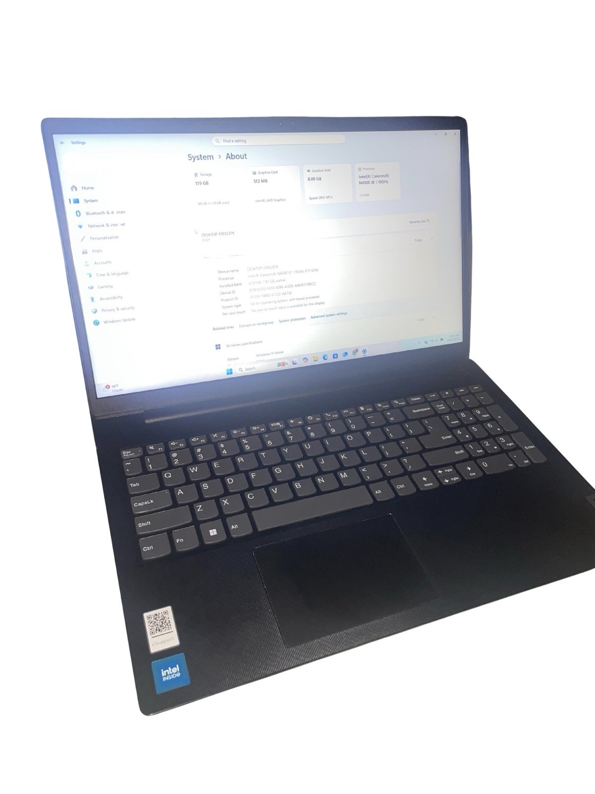 Lenovo V15 G2 IJL Laptop 15.6″ Intel Celeron N4500, 8.00 GB RAM, Black