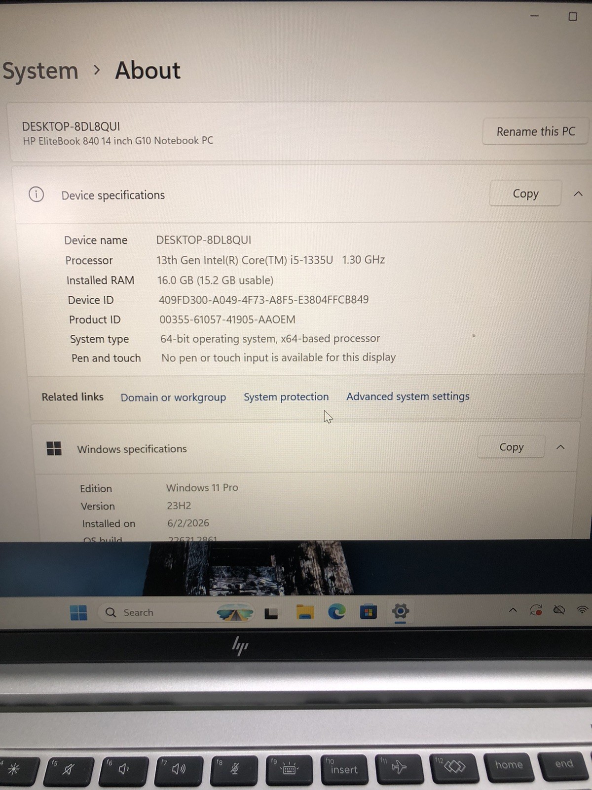 HP EliteBook 840 G10 14″ Laptop i5-13th Gen 16GB RAM 512GB SSD FHD Win 11 Pro