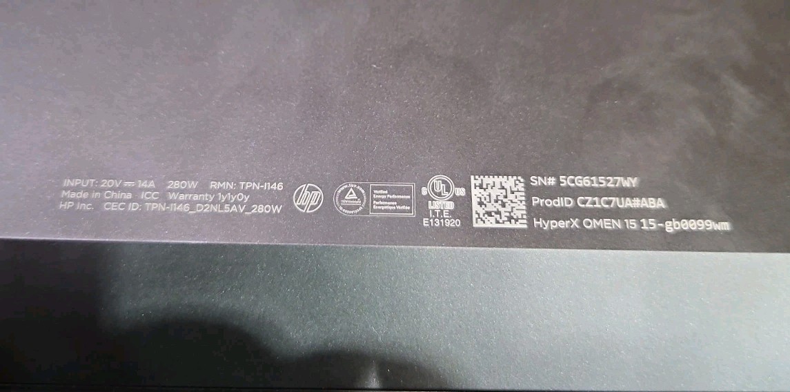 HP HyperX OMEN Gaming Laptop 15-gb0xx 2.64GHz 16GB RAM 1TB SSD 15″