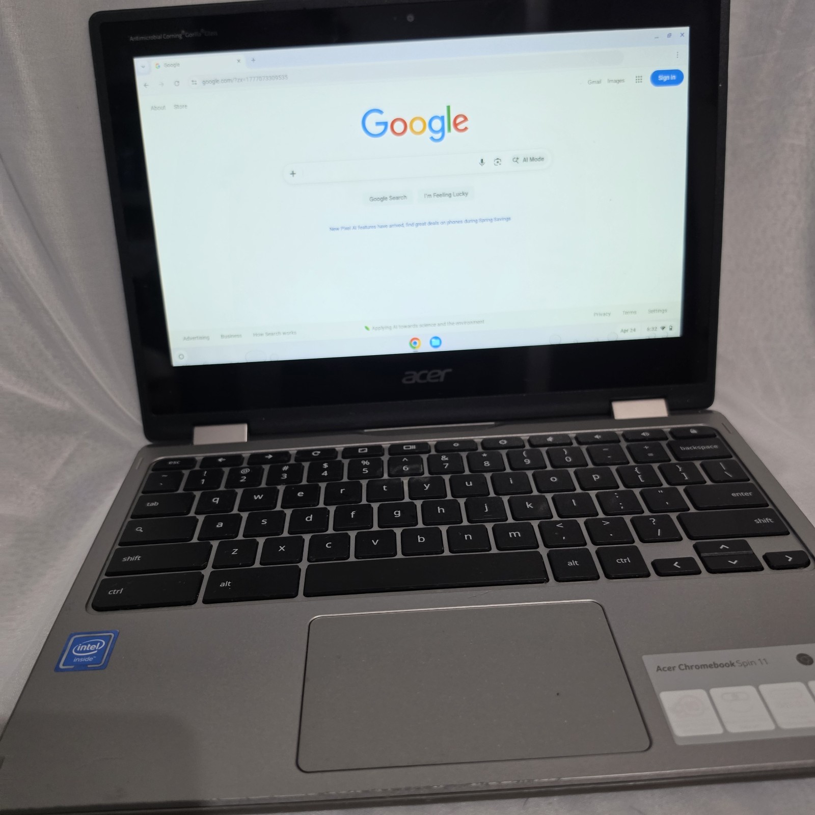 Acer Chromebook Spin 311 CP311-1H-C1FS 4GB RAM 11.6″ 2-in-1 360 Touch Screen