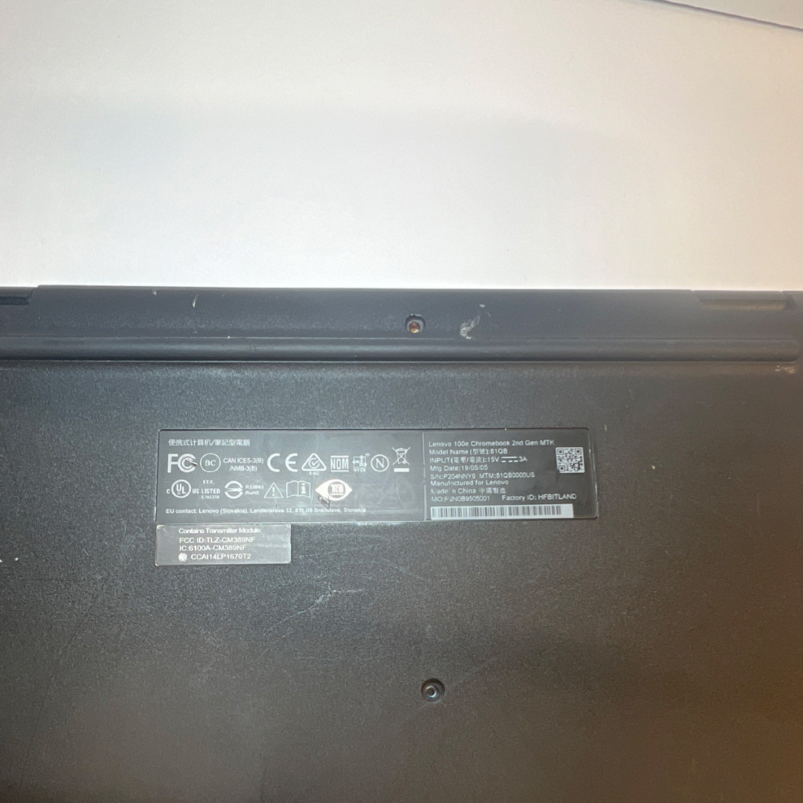 Lenovo 100e Chromebook 2nd Gen MTK 11.6″ MediaTek 2.10GHz 4GB 32GB eMMC