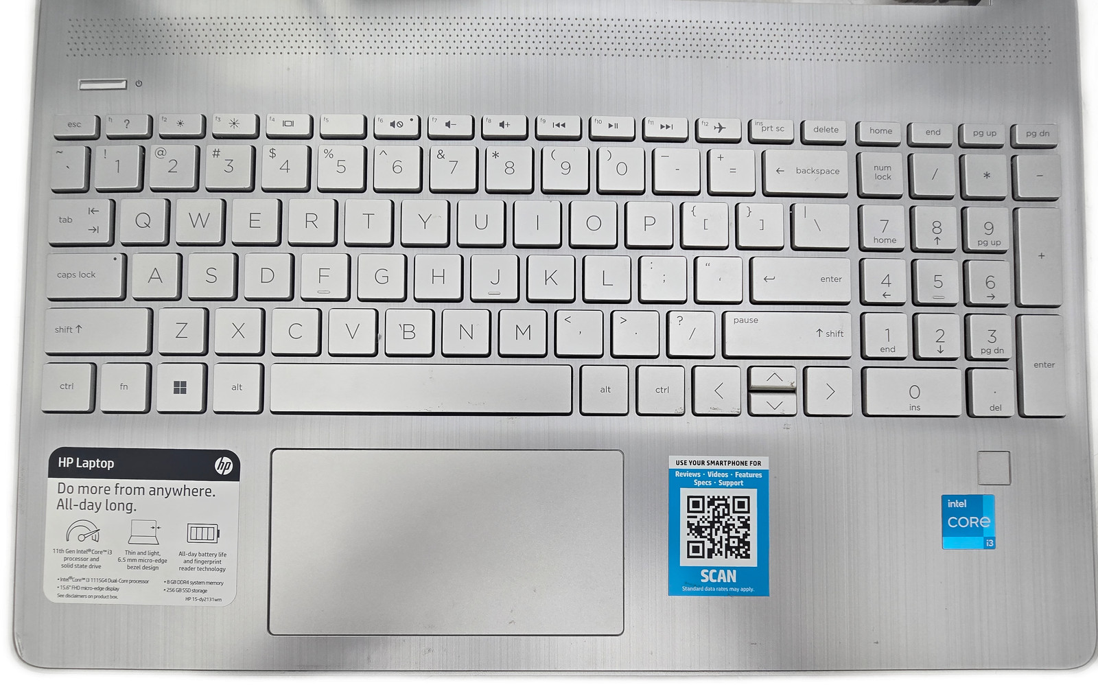 HP Notebook 15-dy2131wm i3 11th Gen 8GB 256GB SSD Windows 11 Home