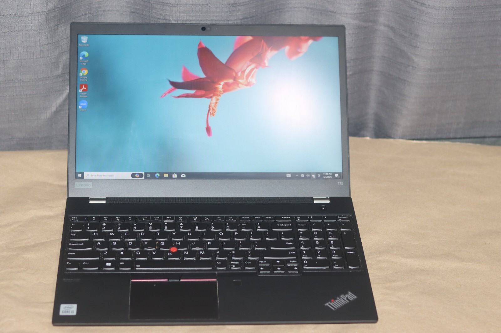Lenovo ThinkPad T15 Gen 1 1.6 GHz i5-10210U 16GB Ram 256GB SSD – Very Good