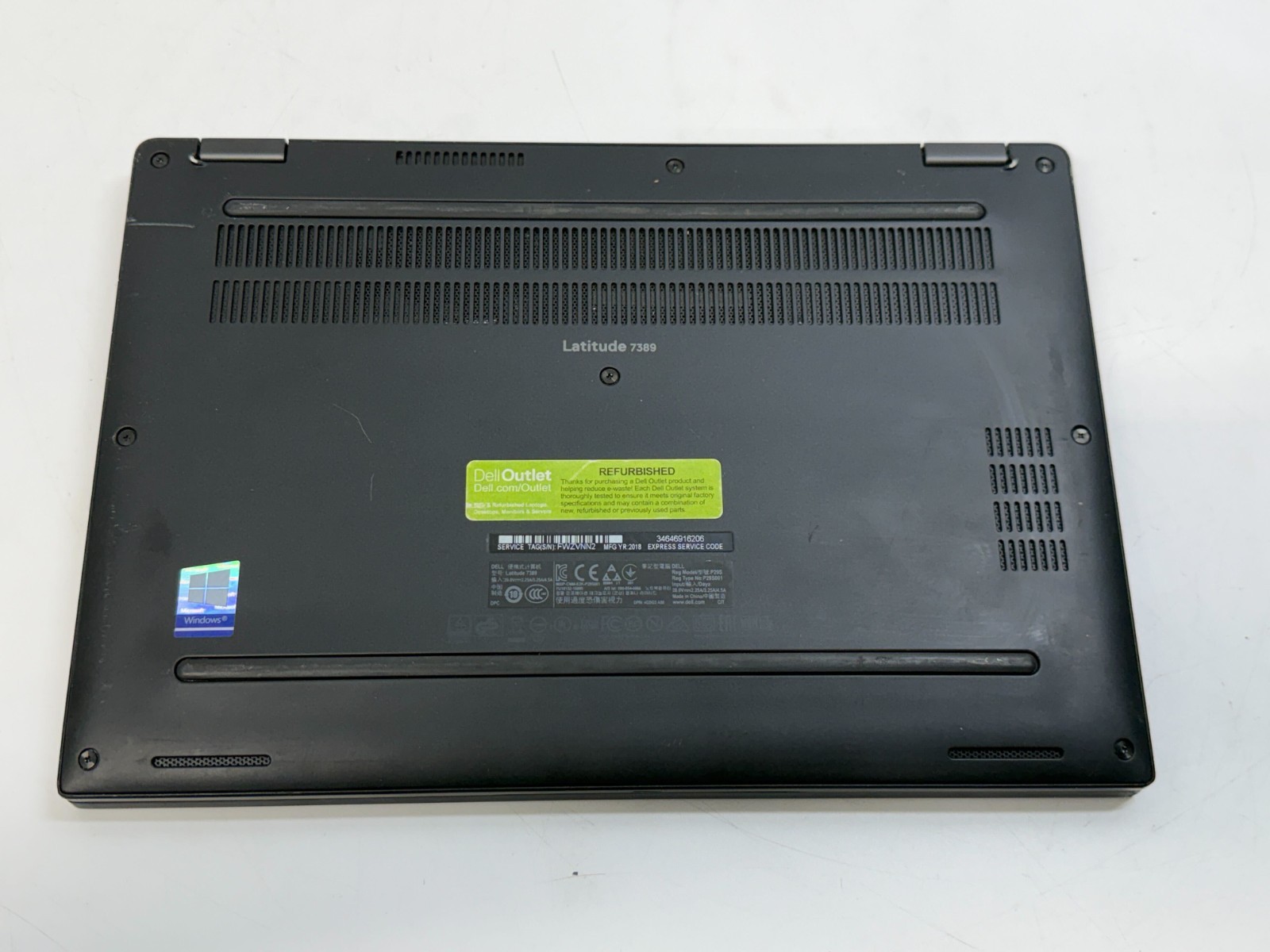 Dell Latitude 7389 i7-7600U 16GB RAM 256GB M.2 Win11 Home w/AC chipped corner