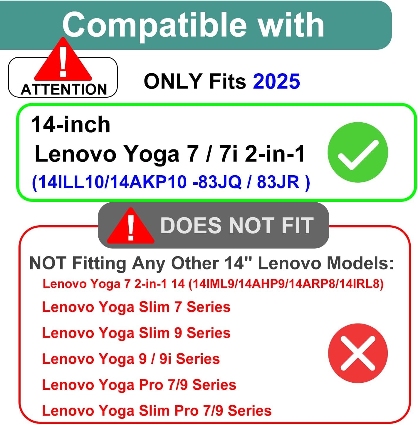 Tempered Glass Screen Protector for 2025 New Lenovo Yoga 7 / Yoga 7i Laptop