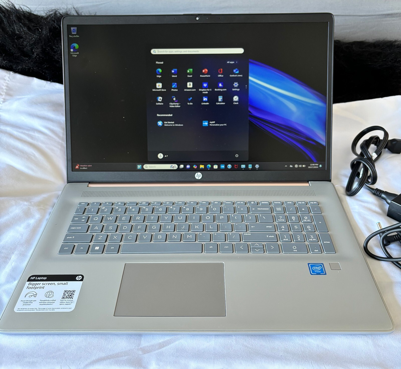 HP 17-cn0445nr – Win11, 4GB RAM, 17.3”, Lightly Used, Excellent Condition, Gold