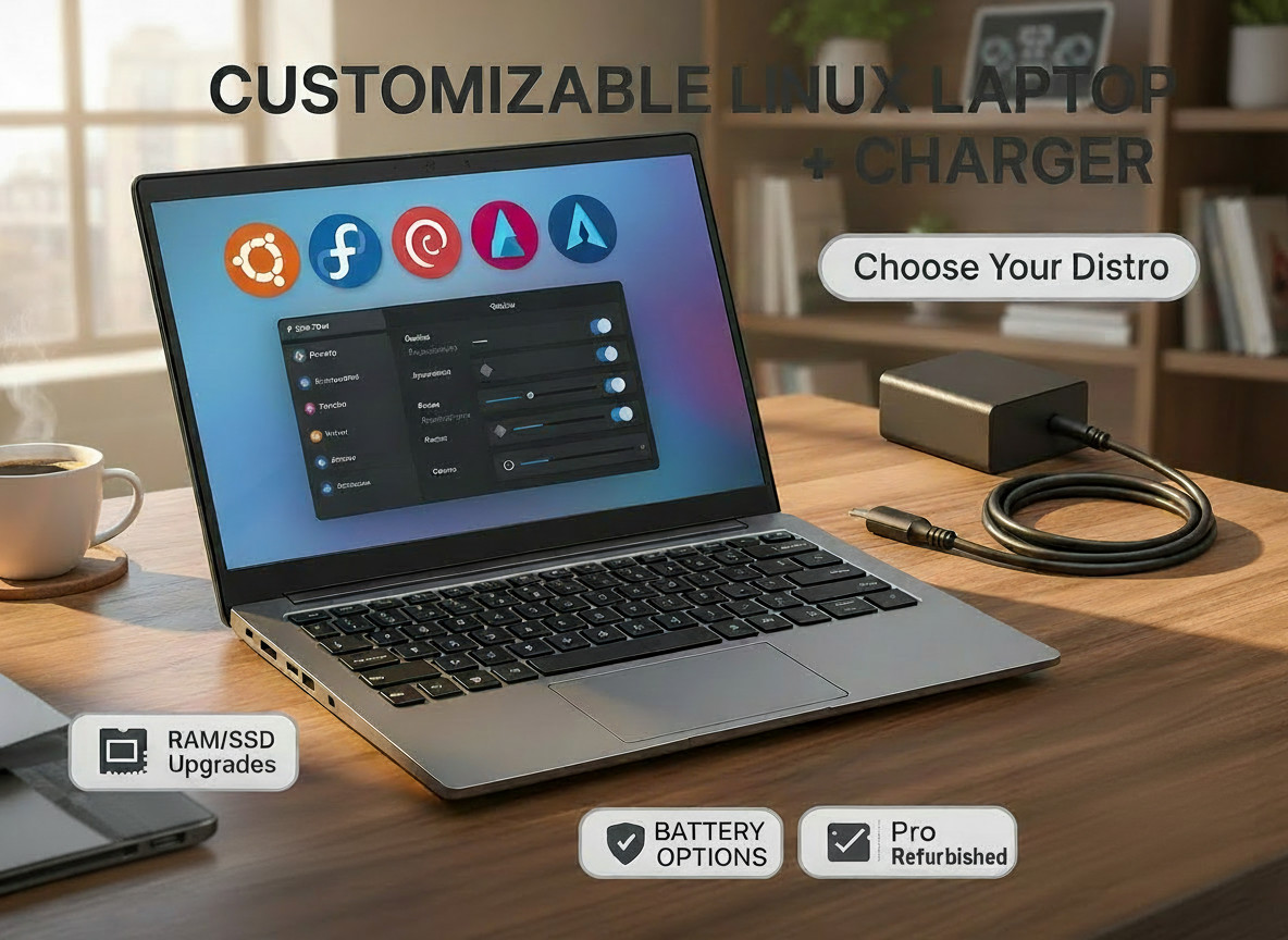 Linux Ubuntu Laptop With Charger | Fully Tested | Any Linux Distro Installation