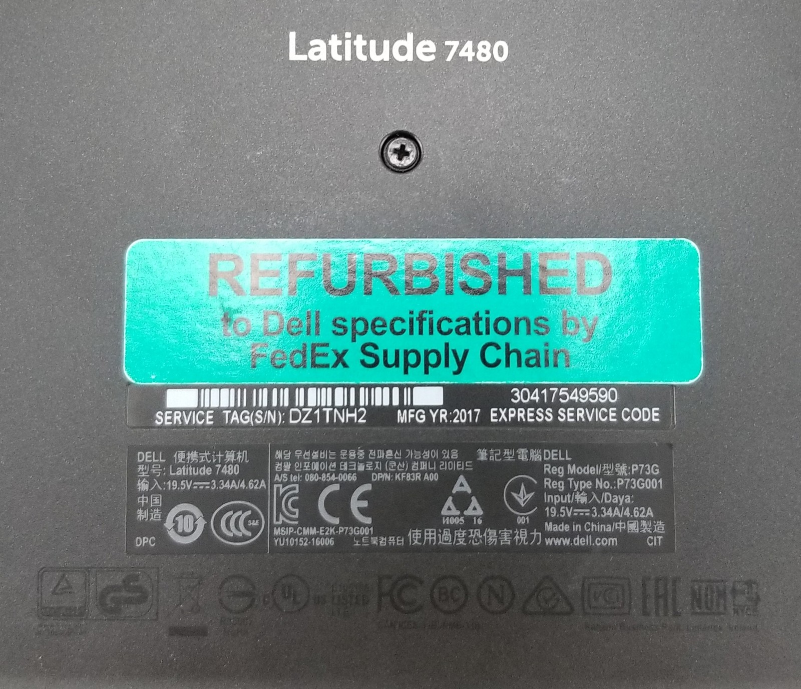 Dell Latitude 7480 i5-7300U @ 2.60GHz 8GB 128GB SSD WIN 11 PRO
