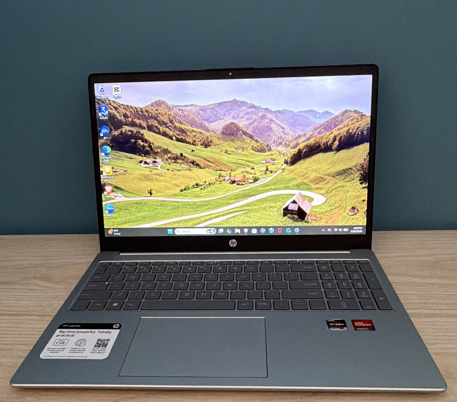 HP 15.6″ Touch-Screen Laptop, AMD Ryzen 5, 8GB Memory, 512GB SDD, Natural Silver