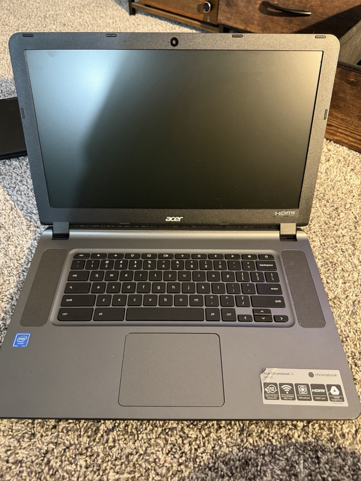 Acer Chromebook 15, 15.6-inch Full HD, Intel Celeron 3205U, For Spare Parts