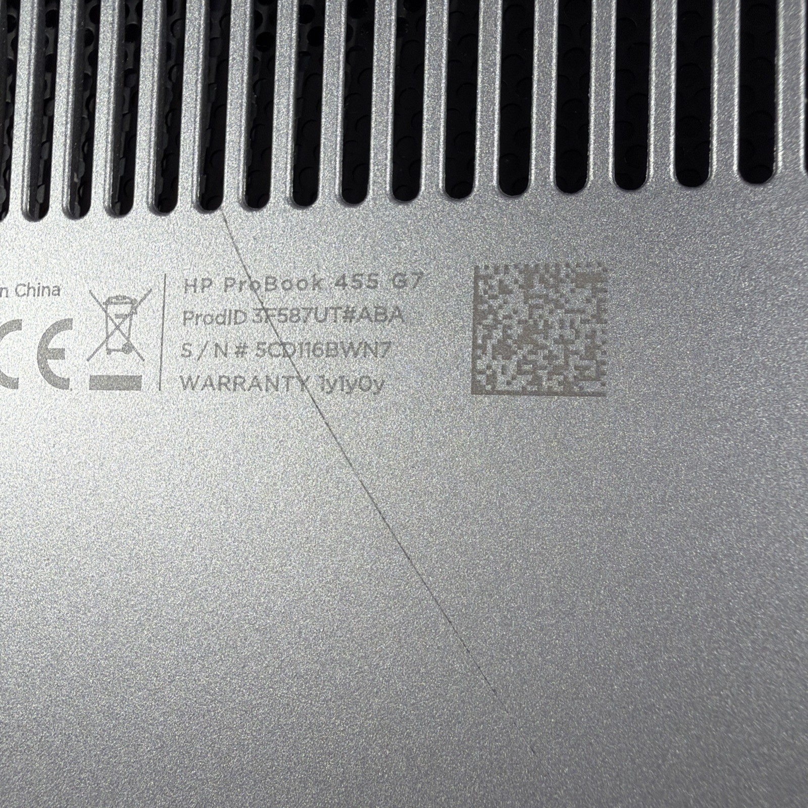 HP PROBOOK 455 G7 AMD RYZEN 5 4500U 16GB RAM **POWER ON