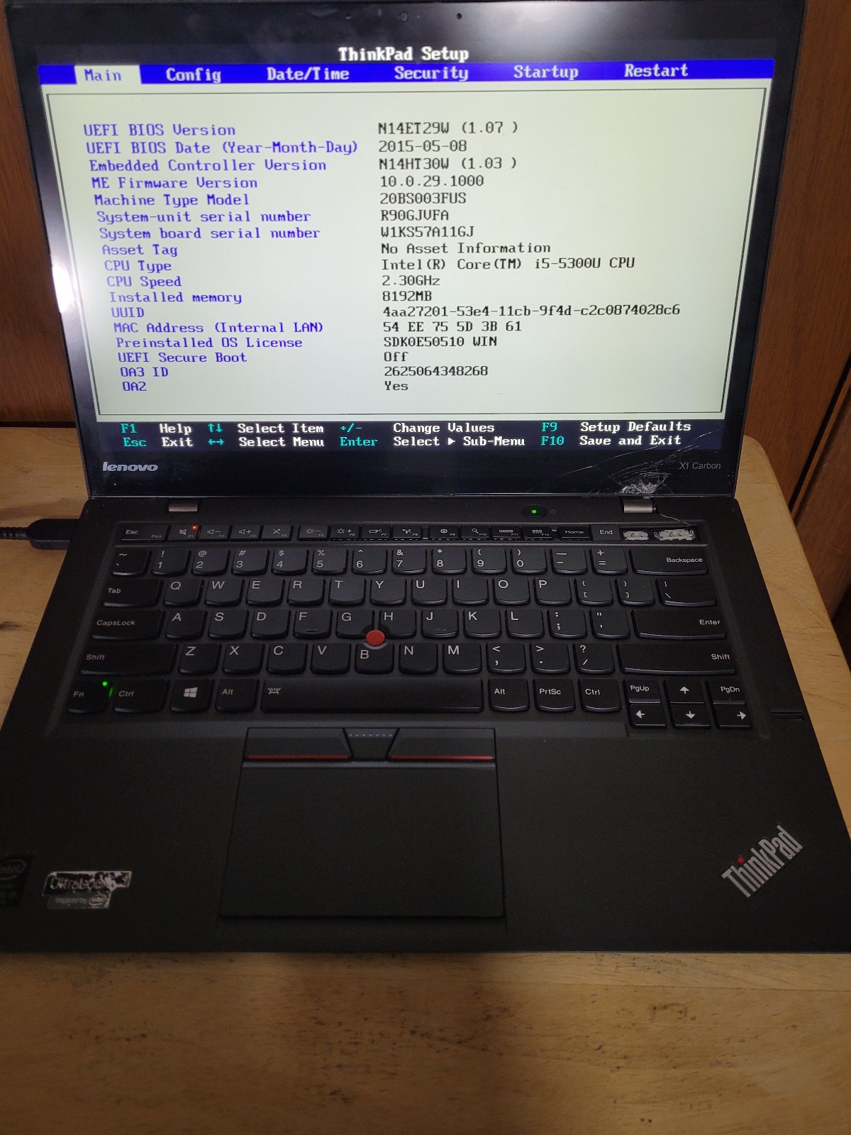 Lot of 5 Lenovo 3rd Gen X1 Carbon Laptops – Bootable, For Parts 8GM RAM 256 SSD