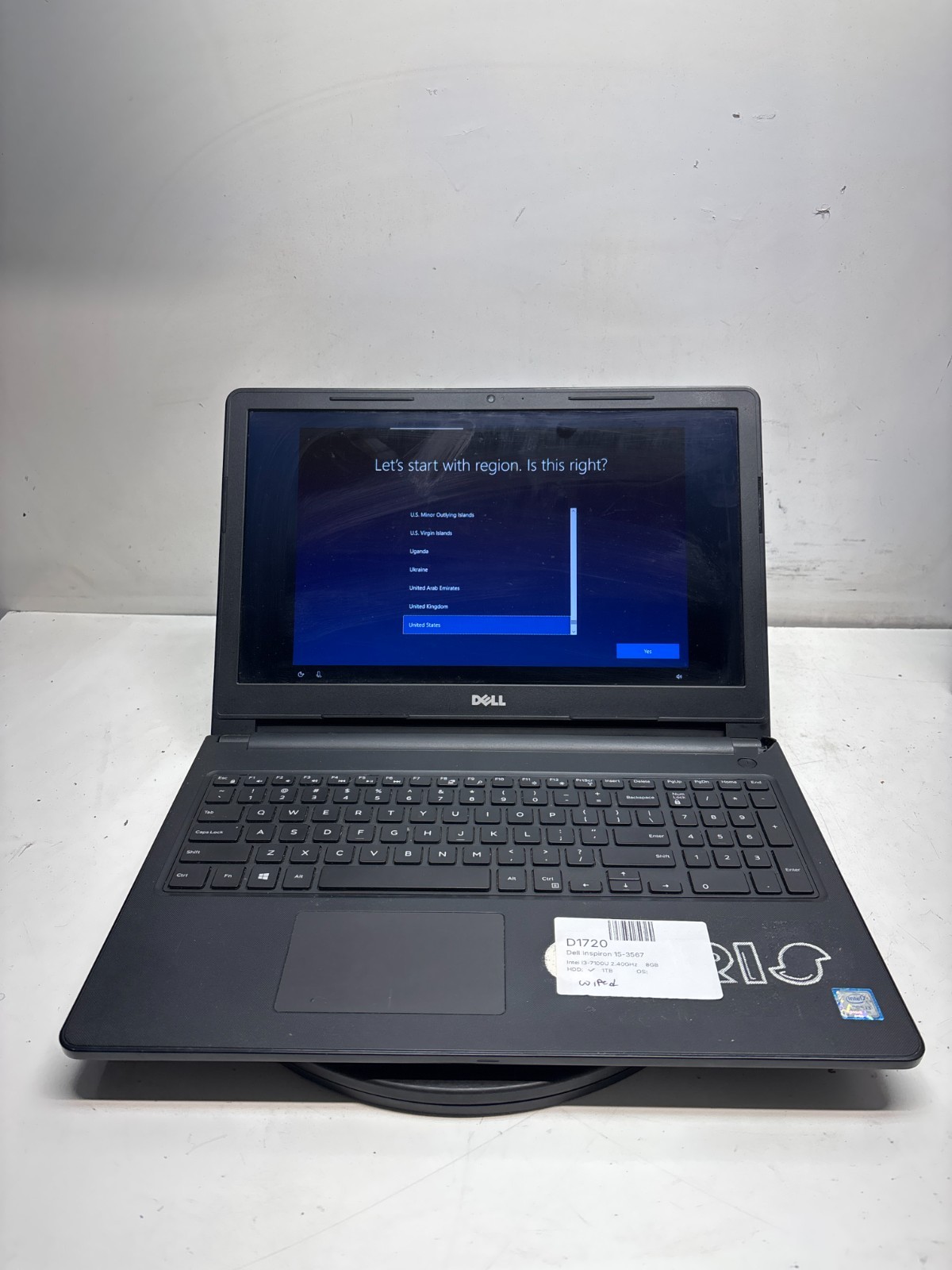 Dell Inspiron 15-3567 Intel I3-7100U 2.40GHz 8GB 1TB Windows 10