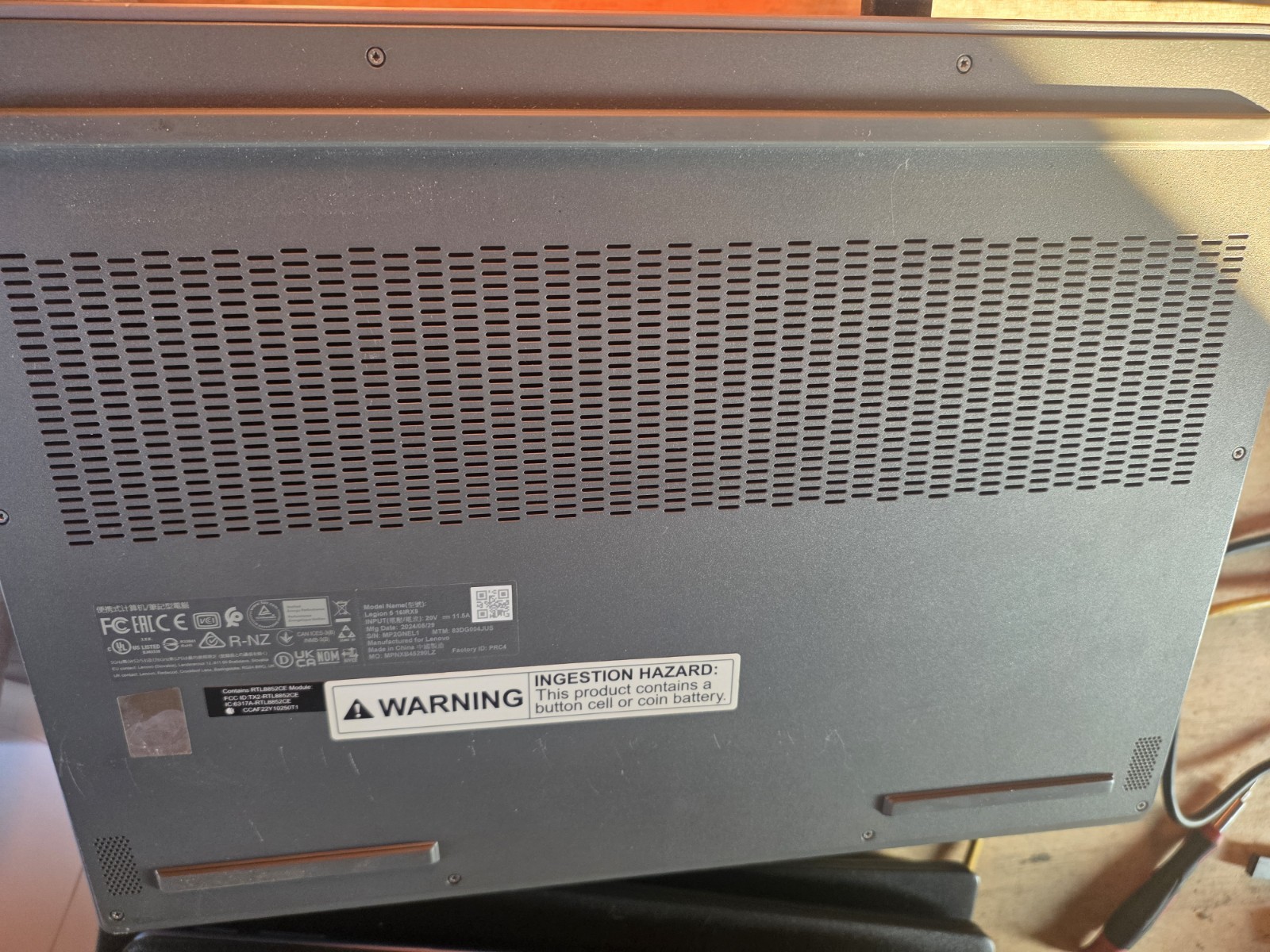 Lenovo LEGION 5 16IRX9 16″ Laptop Intel Core i9-14900HX Rtx4060 Power